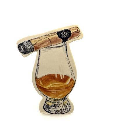 Cigar and Whiskey Glass