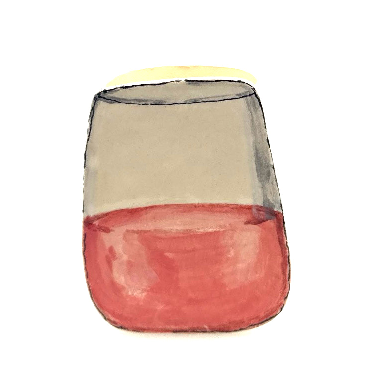 Rose wine glass vase